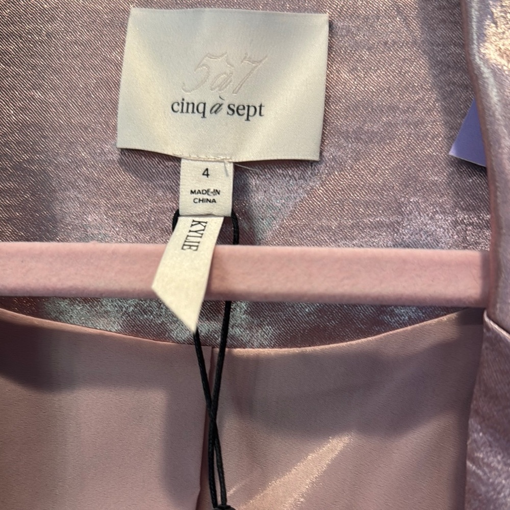 Cinq a Sept jacket Shiny pink Metallic Blazer - Picture 3 of 6